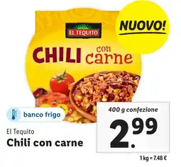Lidl El Tequito Chili con carne offerta