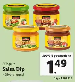 Lidl El Tequito Salsa Dip offerta