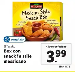 Lidl El Tequito Box con snack in stile messicano offerta