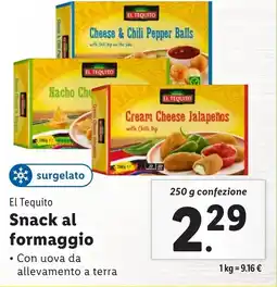 Lidl El Tequito Snack al formaggio offerta