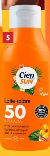 Lidl Cien SUN Latte solare SPF50 senza OSP/OC offerta