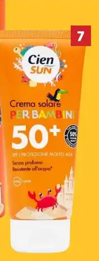 Lidl Cien SUN Crema solare SPF50+ per bambini offerta