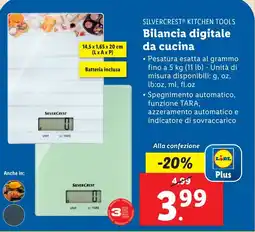 Lidl SILVERCREST KITCHEN TOOLS Bilancia digitale da cucina offerta