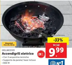Lidl GRILLMEISTER Accendigrill elettrico offerta