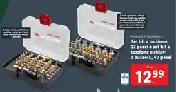 Lidl PARKSIDE PERFORMANCE Set bit a torsione, 37 pezzi o set bit a torsione e chiavi a bussola, 40 pezzi offerta