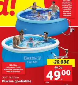 Lidl CRIVIT / BESTWAY Piscina gonfiabile offerta