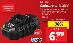 Lidl PARKSIDE Caricabatterie 20 V offerta
