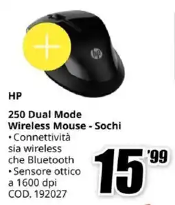 MediaWorld HP 250 Dual Mode Wireless Mouse - Sochi offerta