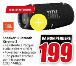 MediaWorld JBL Speaker Bluetooth Xtreme 3 offerta