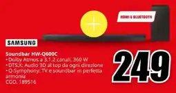MediaWorld SAMSUNG Soundbar HW-Q600C offerta