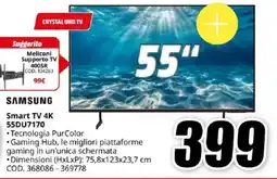 MediaWorld SAMSUNG Smart TV 4K 55DU7170 offerta