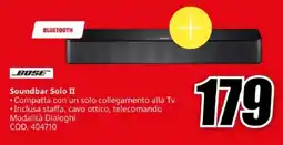 MediaWorld BOSE Soundbar Solo II offerta