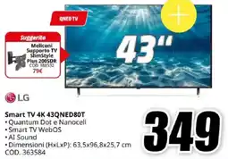 MediaWorld LG Smart TV 4K 43QNED80T offerta