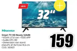 MediaWorld Hisense Smart TV HD Ready 32A4N offerta
