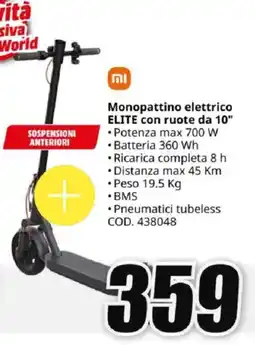 MediaWorld Monopattino elettrico ELITE con ruote da 10" offerta