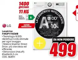 MediaWorld LG Lavatrice F4R3P11NSWB offerta