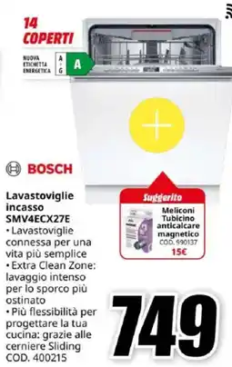 MediaWorld BOSCH Lavastoviglie incasso SMV4ECX27E offerta