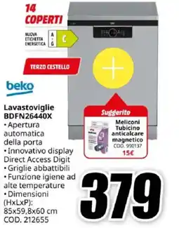 MediaWorld beko Lavastoviglie BDFN26440X offerta