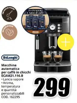 MediaWorld DeLonghi Macchina automatica per caffè in chicchi ECAM21.116.B offerta