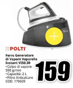 MediaWorld POLTI Ferro Generatore di Vapore Vaporella Instant VI50.30 offerta