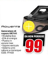 MediaWorld Rowenta Generatore di vapore VR7141 offerta