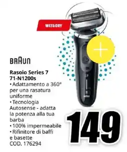 MediaWorld BRAUN Rasoio Series 7 71-N1200s offerta