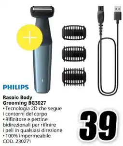 MediaWorld PHILIPS Rasoio Body Grooming BG3027 offerta