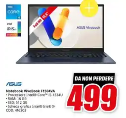 MediaWorld ASUS Notebook VivoBook F1504VA offerta