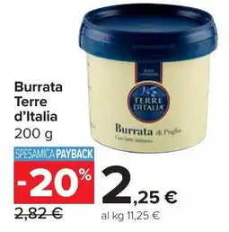 Carrefour Market Terre d'Italia Burrata offerta