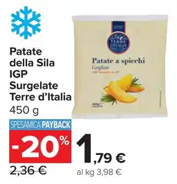 Carrefour Market Terre d'Italia Patate della Sila IGP Surgelate offerta
