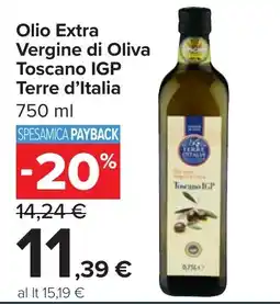 Carrefour Market Terre d'Italia Olio Extra Vergine di Oliva Toscano IGP offerta