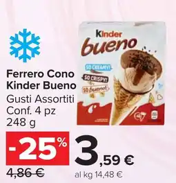 Carrefour Market Ferrero Cono Kinder Bueno offerta