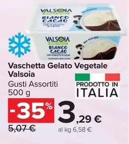 Carrefour Market Valsoia Vaschetta Gelato Vegetale offerta