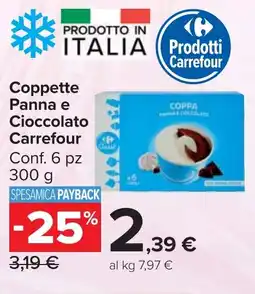 Carrefour Market Carrefour Coppette Panna e Cioccolato offerta