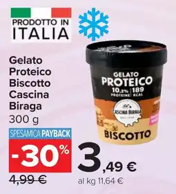 Carrefour Market Cascina Biraga Gelato Proteico Biscotto offerta