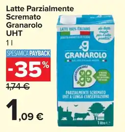 Carrefour Market Latte Parzialmente Scremato Granarolo UHT offerta