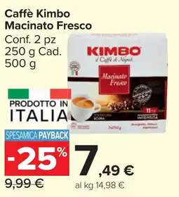 Carrefour Market Caffè Kimbo Macinato Fresco offerta