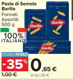 Carrefour Market Barilla Pasta di Semola offerta