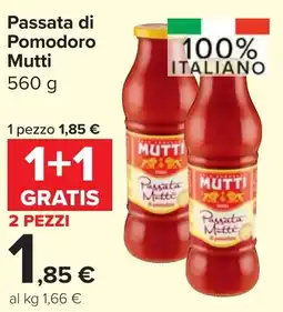 Carrefour Market Mutti Passata di Pomodoro offerta