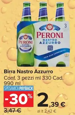 Carrefour Market Nastro Azzurro Birra offerta