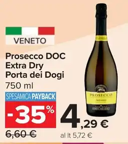 Carrefour Market Porta dei Dogi Prosecco DOC Extra Dry offerta