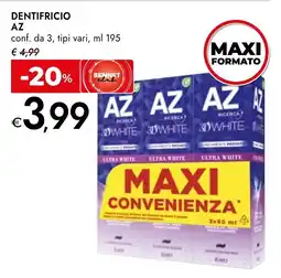 Bennet Az dentifricio conf. da 3, tipi vari, offerta