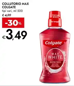 Bennet Colgate Collutorio max tipi vari, offerta
