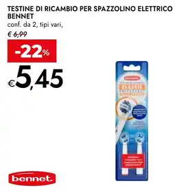 Bennet Bennet testine di ricambio per spazzolino elettrico offerta