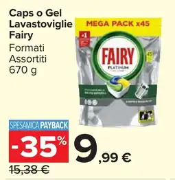 Carrefour Market Fairy Caps o Gel Lavastoviglie offerta