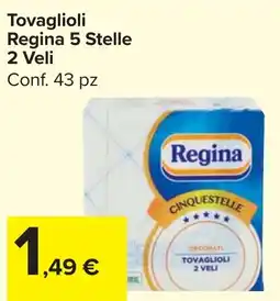 Carrefour Market Tovaglioli Regina 5 Stelle 2 Veli offerta