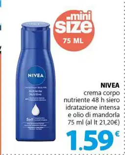 Famila NIVEA crema corpo nutriente offerta