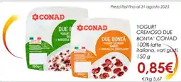 Conad Yogurt Cremoso Due Bontà Conad offerta