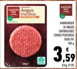 Conad HAMBURGER DI ANGUS SAPORI&IDEE CONAD PERCORSO QUALITÀ offerta