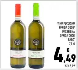 Conad VINO PECORINO OFFIDA DOCG/PASSERINA OFFIDA DOCG BARO’ offerta
